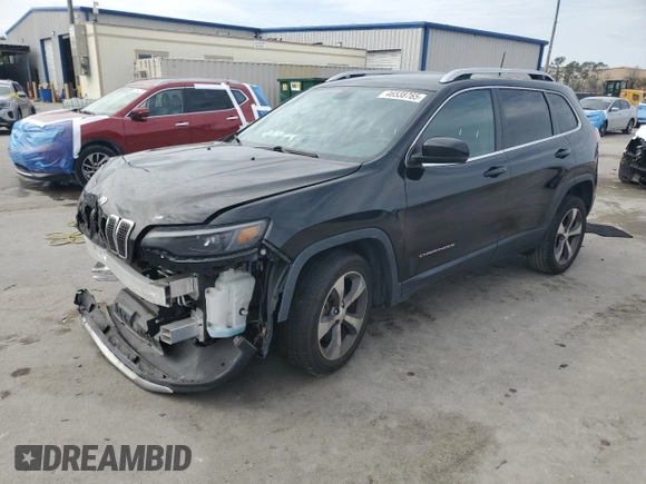 2020 Jeep Cherokee Limited with VIN 1C4PJLDB3LD581743, listed as a Copart auction lot 46538765 with 46,244 mi miles and Non Repairable. Bid and sale history available at carsss.com. Image 1.