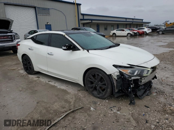 2017 Nissan Maxima Platinum with VIN 1N4AA6AP3HC392701, listed as a Copart auction lot 55589355 with 121,458 mi miles and Salvage title. Bid and sale history available at DreamBid. Image 4.