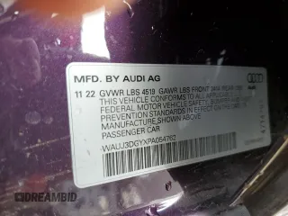 2023 Audi S3 Prestige z VIN WAUJ3DGYXPA054762, wystawiony jako Copart lot #55529074 z przebiegiem 13 684 mil mil oraz Szkody całkowita. Historia ofert i sprzedaży dostępna na DreamBid. Obrazek 12.