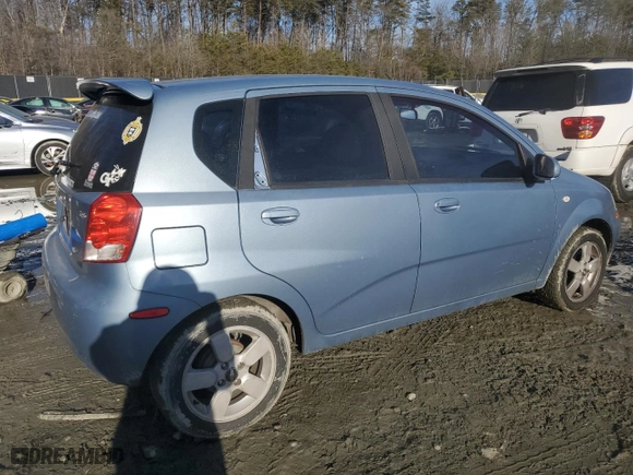 2008 Chevrolet Aveo LS with VIN KL1TD66678B001668, listed as a Copart auction lot 42423035 with 107,500 mi miles and Salvage Title. Bid and sale history available at carsss.com. Image 3.
