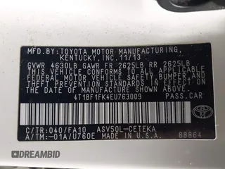 2014 Toyota Camry L with VIN 4T1BF1FK4EU763009, listed as a IAAI auction lot 41615134 with 165,293 mi miles and . Bid and sale history available at carsss.com. Image 9.