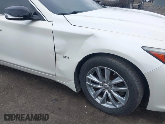 2016 Infiniti Q50 3.0t Premium with VIN JN1EV7AR4GM341324, listed as a IAAI auction lot 42093328 with 95,942 mi miles. Bid and sale history available at carsss.com. Image 6.