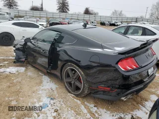 2021 Ford Mustang Mach 1 with VIN 1FA6P8R0XM5555625, listed as a Copart auction lot 38425784 with 0 mi miles and Salvage Title. Bid and sale history available at carsss.com. Image 2.