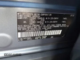 2021 Toyota Venza LE z VIN JTEAAAAH9MJ000411, wystawiony jako IAAI lot #42291123 z przebiegiem 58 378 mil mil oraz . Historia ofert i sprzedaży dostępna na DreamBid. Obrazek 9.