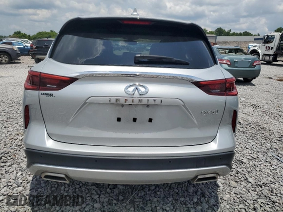 2020 Infiniti QX50 Luxe with VIN 3PCAJ5M14LF100495, listed as a Copart auction lot 60150975 with 33,729 mi miles and Non repairable. Bid and sale history available at DreamBid. Image 6.
