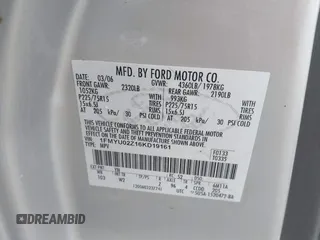 2006 Ford Escape XLS with VIN 1FMYU02Z16KD19161, listed as a IAAI auction lot 41539211 with 153,645 mi miles and . Bid and sale history available at DreamBid. Image 9.