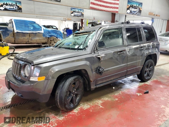 2015 Jeep Patriot Altitude Edition with VIN 1C4NJPBA8FD314000, listed as a Copart auction lot 51988325 with 115,217 mi miles and Salvage Title. Bid and sale history available at carsss.com. Image 1.