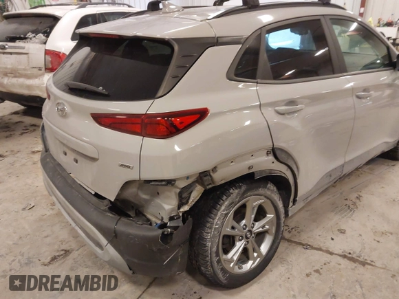 2022 Hyundai Kona SEL with VIN KM8K3CAB4NU911476, listed as a IAAI auction lot 41497070 with 49,500 mi miles. Bid and sale history available at carsss.com. Image 6.