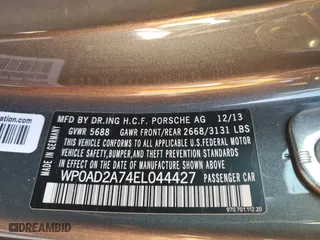 2014 Porsche Panamera S E-Hybrid with VIN WP0AD2A74EL044427, listed as a Copart auction lot 76928314 with 132,949 mi miles and Clean Title. Bid and sale history available at carsss.com. Image 12.
