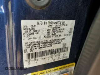 2011 Ford Expedition Max XLT with VIN 1FMJK1J56BEF30053, listed as a Copart auction lot 59541665 with 184,885 mi miles and Salvage title. Bid and sale history available at DreamBid. Image 13.