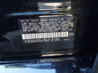 2013 Lexus GS with VIN JTHCE1BL7D5000239, listed as a IAAI auction lot 40812928 with 149,294 mi miles and . Bid and sale history available at carsss.com. Image 9.