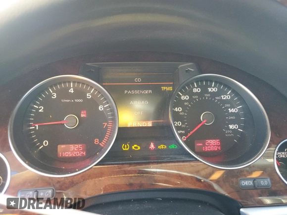 2008 Audi A8 L 4.2L with VIN WAUMV94E08N005238, listed as a Copart auction lot 79570164 with 130,884 mi miles and Salvage Title. Bid and sale history available at carsss.com. Image 9.