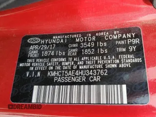 2017 Hyundai Accent SE with VIN KMHCT5AE4HU343762, listed as a Copart auction lot 49161735 with 201,334 mi miles and Salvage Title. Bid and sale history available at carsss.com. Image 14.