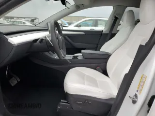 2023 Tesla Model Y Long Range with VIN 7SAYGDEE1PA160314, listed as a Copart auction lot 45048845 with 29,370 mi miles and Salvage Title. Bid and sale history available at DreamBid. Image 7.