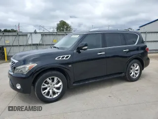2014 Infiniti QX80 z VIN JN8AZ2NF5E9556153, wystawiony jako Copart lot #56541445 z przebiegiem 188 277 mil mil oraz Tytuł czysty. Historia ofert i sprzedaży dostępna na DreamBid. Obrazek 1.