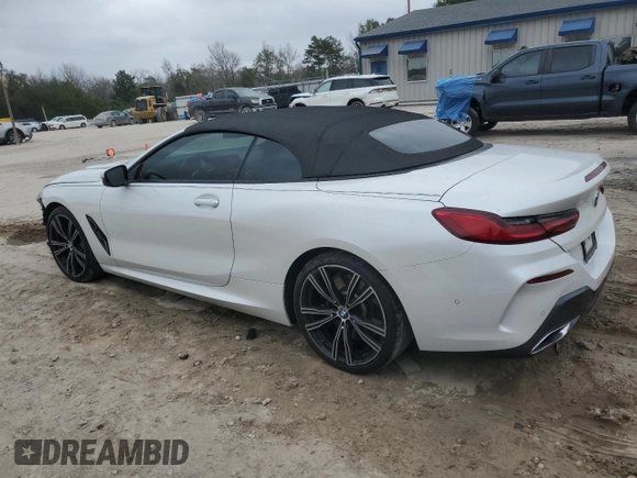 2022 BMW 8 Series 840i with VIN WBADZ2C0XNCJ65880, listed as a Copart auction lot 44778025 with 34,221 mi miles and Salvage Title. Bid and sale history available at carsss.com. Image 2.