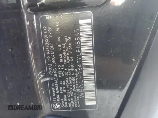 2000 BMW Z3 2.5 z VIN WBACH9343YLF88835, wystawiony jako Copart lot #77306774 z przebiegiem Nie podano mil oraz Szkody całkowita. Historia ofert i sprzedaży dostępna na DreamBid. Obrazek 13.