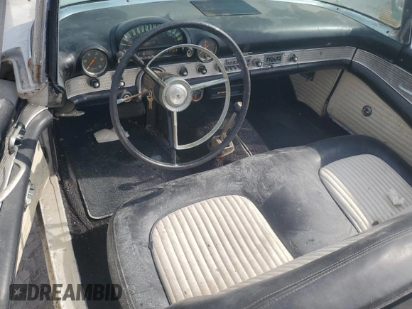 1956 Ford Thunderbird with VIN P6FH263430, listed as a Copart auction lot 75977804 with 52,420 mi miles and Salvage Title. Bid and sale history available at DreamBid. Image 8.