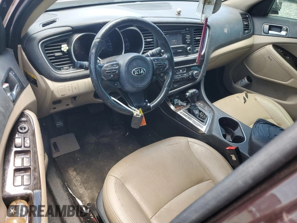 2015 Kia Optima EX with VIN 5XXGN4A71FG409750, listed as a Copart auction lot 64105865 with 313,992 mi miles and Salvage title. Bid and sale history available at DreamBid. Image 8.