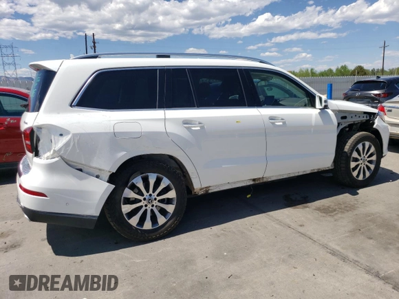 2019 Mercedes-Benz GLS 450 with VIN 4JGDF6EE8KB219346, listed as a Copart auction lot 54375644 with 64,271 mi miles and Salvage Title. Bid and sale history available at DreamBid. Image 3.