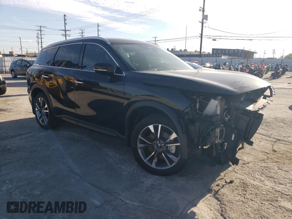 2024 Infiniti QX60 Luxe z VIN 5N1DL1FR3RC355370, wystawiony jako Copart lot #42385795 z przebiegiem 7 394 mil mil oraz Szkoda całkowita • Salvage title. Historia ofert i sprzedaży dostępna na DreamBid. Obrazek 4.