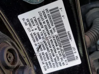 2016 Honda Civic EX with VIN 19XFC2F74GE233267, listed as a Copart auction lot 50123275 with 70,018 mi miles and Salvage Title. Bid and sale history available at DreamBid. Image 12.