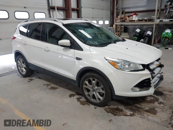 2014 Ford Escape Titanium with VIN 1FMCU9J91EUD43432, listed as a IAAI auction lot 40989177 with 110,383 mi miles and . Bid and sale history available at DreamBid. Image 1.