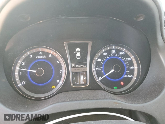 2014 Hyundai Azera with VIN KMHFG4JG4EA346316, listed as a Copart auction lot 86545734 with 155,590 mi miles and Salvage title. Bid and sale history available at DreamBid. Image 9.