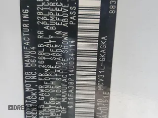 2004 Toyota Solara SE z VIN 4T1FA38P14U034114, wystawiony jako Copart lot #59951145 z przebiegiem 162 414 mil mil oraz Szkoda całkowita • Salvage title. Historia ofert i sprzedaży dostępna na DreamBid. Obrazek 13.