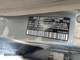 2010 Mercedes-Benz C 300 Sport with VIN WDDGF8BB6AF464358, listed as a IAAI auction lot 42142304 with Not Provided miles and . Bid and sale history available at carsss.com. Image 9.