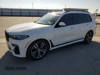 2022 BMW X7 M50i z VIN 5UXCX6C07N9K56547, wystawiony jako Copart lot #57505085 z przebiegiem 64 636 mil mil oraz Szkoda całkowita • Salvage title. Historia ofert i sprzedaży dostępna na DreamBid. Obrazek 1.