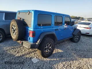 2022 Jeep Wrangler Unlimited Rubicon with VIN 1C4HJXFG8NW106102, listed as a Copart auction lot 77374814 with 45,546 mi miles and Salvage title. Bid and sale history available at DreamBid. Image 3.