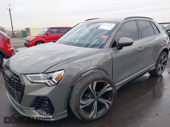 2023 Audi Q3 S line Premium Plus with VIN WA1EECF33P1147843, listed as a IAAI auction lot 41240001 with 22,743 mi miles. Bid and sale history available at carsss.com. Image 6.