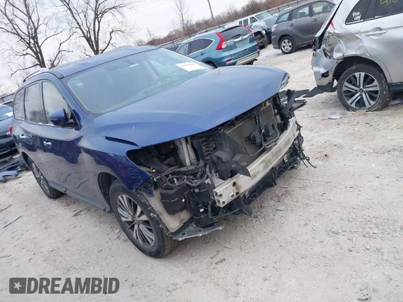 2018 Nissan Pathfinder SV z VIN 5N1DR2MM1JC636244, wystawiony jako IAAI lot #41081084 z przebiegiem 114 711 mil mil oraz . Historia ofert i sprzedaży dostępna na DreamBid. Obrazek 1.