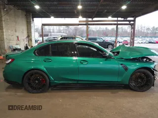 2024 BMW M3 Competition with VIN WBS33AY02RFS17759, listed as a IAAI auction lot 40945738 with 8,121 mi miles and . Bid and sale history available at DreamBid. Image 14.