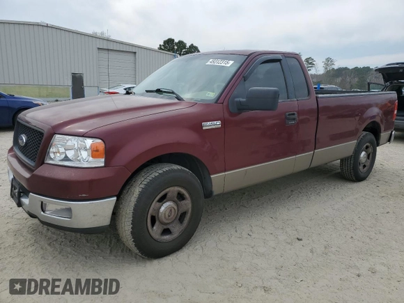 2005 Ford F-150 XL with VIN 1FTRF12W05NB05547, listed as a Copart auction lot 49312315 with 327,417 mi miles and Salvage Title. Bid and sale history available at carsss.com. Image 1.