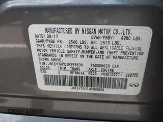 2018 Infiniti Q50 Luxe с VIN JN1EV7AP0JM355839, выставлен на аукционе IAAI как лот 42147396 с пробегом 114 766 миль миль и . История ставок и продаж доступна на DreamBid. Изображение 9.