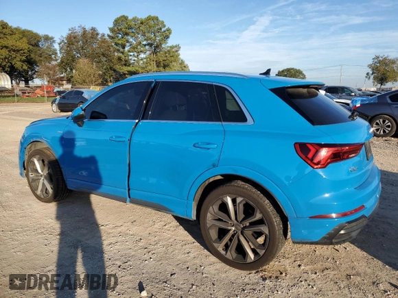 2019 Audi Q3 S line Premium Plus with VIN WA1EECF34K1084907, listed as a Copart auction lot 80546094 with 79,972 mi miles and Salvage Title. Bid and sale history available at carsss.com. Image 2.