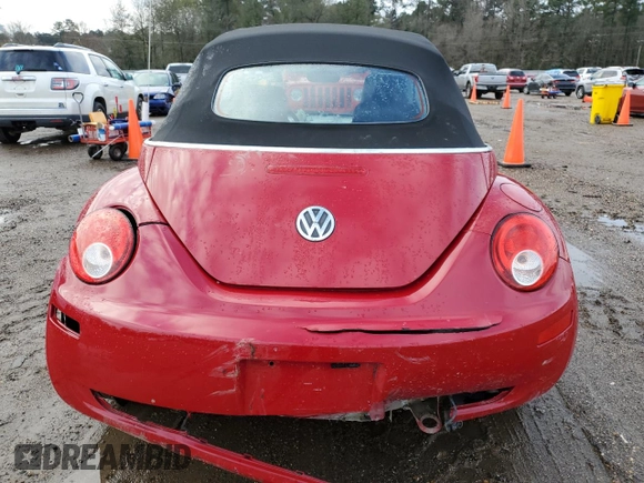 2007 Volkswagen Beetle with VIN 3VWRF31Y17M409883, listed as a Copart auction lot 87929475 with 55,436 mi miles and Salvage Title. Bid and sale history available at DreamBid. Image 6.