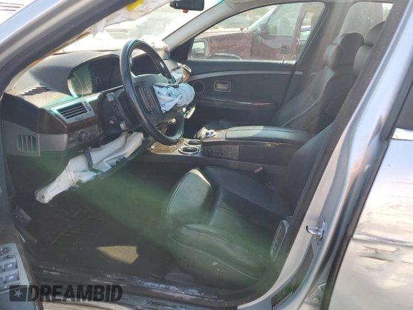 2004 BMW 7 Series 745i with VIN WBAGL63454DP71959, listed as a Copart auction lot 78001354 with Not Provided miles and Salvage Title. Bid and sale history available at DreamBid. Image 7.