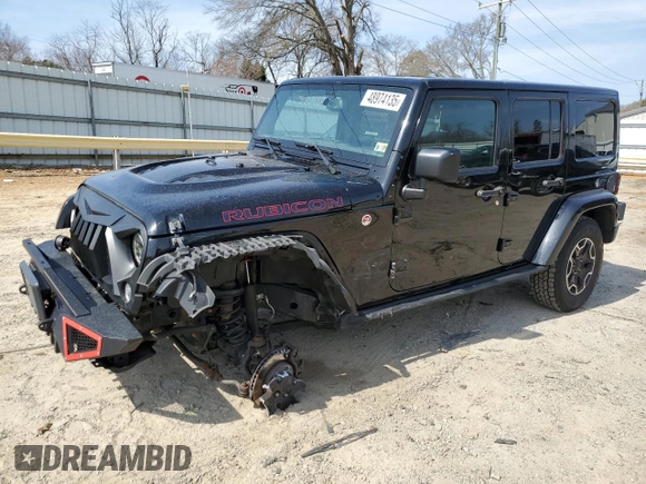 2016 Jeep Wrangler Unlimited Rubicon with VIN 1C4HJWFG4GL107777, listed as a Copart auction lot 48974135 with 118,164 mi miles and Salvage Title. Bid and sale history available at carsss.com. Image 1.