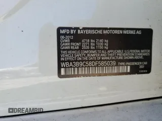 2013 BMW 3 Series 335i xDrive z VIN WBA3B9C58DF585039, wystawiony jako Copart lot #58005625 z przebiegiem 144 192 mil mil oraz Czysty tytuł • Clean title. Historia ofert i sprzedaży dostępna na DreamBid. Obrazek 12.
