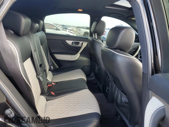 2017 Infiniti QX70 z VIN JN8CS1MW7HM411691, wystawiony jako Copart lot #54204065 z przebiegiem 105 885 mil mil oraz Szkoda całkowita • Salvage title. Historia ofert i sprzedaży dostępna na DreamBid. Obrazek 11.