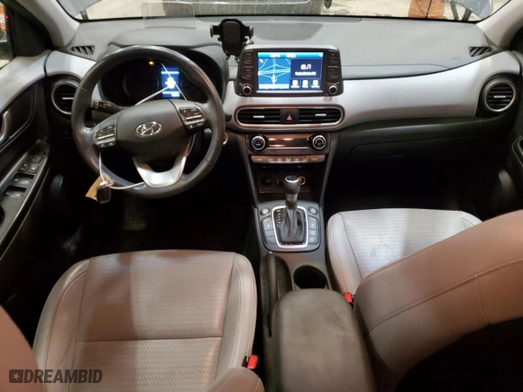 2021 Hyundai Kona Ultimate with VIN KM8K5CA5XMU647408, listed as a Copart auction lot 49158515 with 40,075 mi miles and Salvage Title. Bid and sale history available at carsss.com. Image 8.