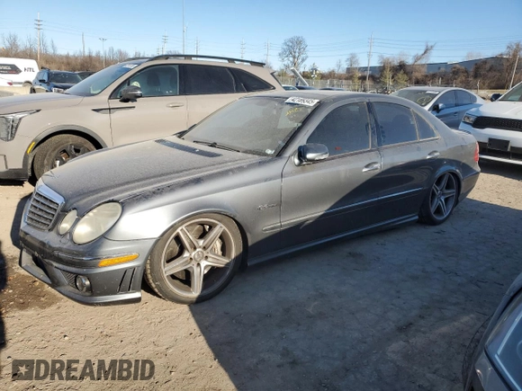 2007 Mercedes-Benz E 63 AMG with VIN WDBUF77X87B082522, listed as a Copart auction lot 42189345 with 78,835 mi miles and Salvage Title. Bid and sale history available at carsss.com. Image 1.