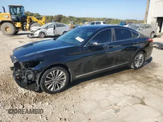 2017 Genesis G80 3.8L with VIN KMHGN4JE1HU177500, listed as a Copart auction lot 77677274 with 114,561 mi miles and Salvage Title. Bid and sale history available at carsss.com. Image 1.