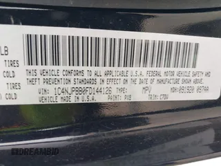 2015 Jeep Patriot Sport with VIN 1C4NJPBB0FD144126, listed as a IAAI auction lot 41745818 with 148,116 mi miles. Bid and sale history available at carsss.com. Image 9.