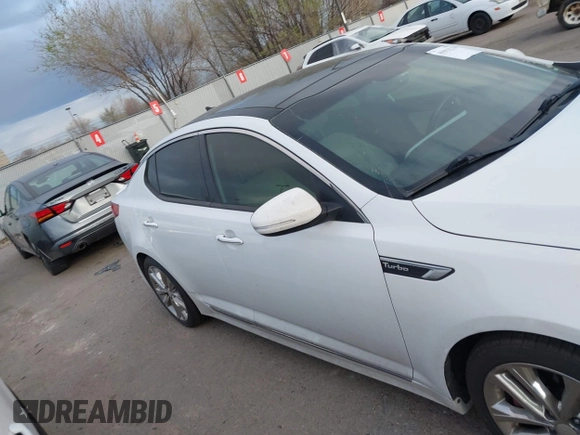 2015 Kia Optima SXL Turbo with VIN 5XXGR4A63FG374348, listed as a IAAI auction lot 41913278 with 173,880 mi miles and . Bid and sale history available at DreamBid. Image 13.