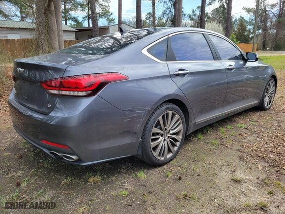 2015 Hyundai Genesis 5.0L with VIN KMHGN4JF8FU082535, listed as a IAAI auction lot 41768435 with 101,003 mi miles. Bid and sale history available at carsss.com. Image 4.
