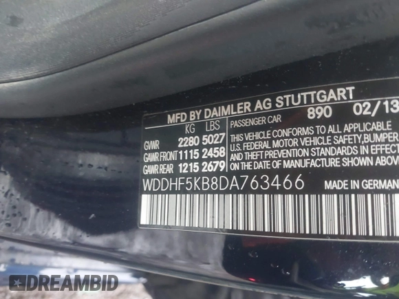 2013 Mercedes-Benz E 350 Luxury с VIN WDDHF5KB8DA763466, выставлен на аукционе IAAI как лот 42388714 с пробегом 109 323 миль миль и . История ставок и продаж доступна на DreamBid. Изображение 9.